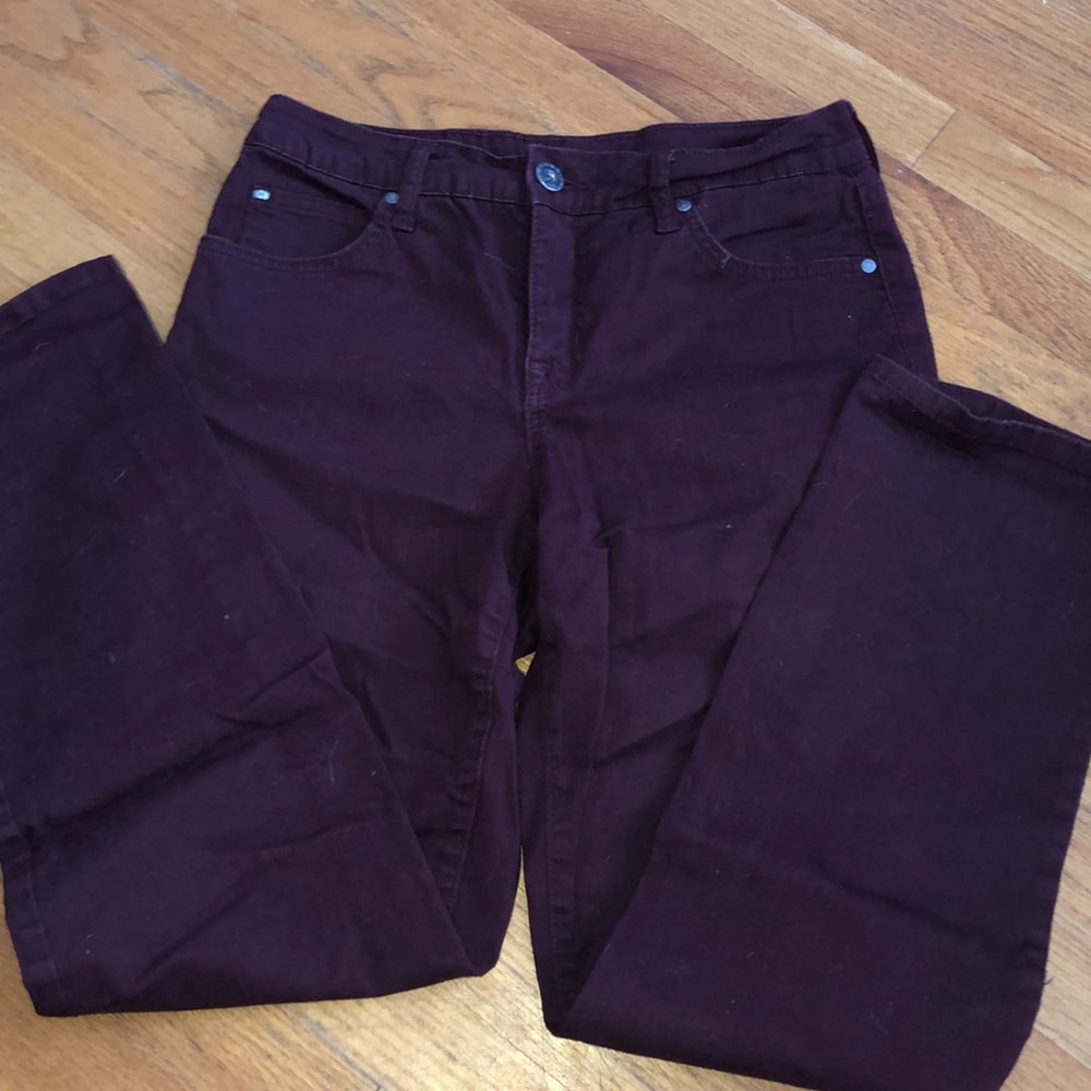 Deep Maroon stretchy jeans